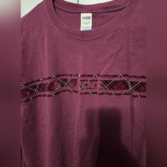 PINK Victoria's Secret Maroon Long Sleeve Top - Picture 2 of 4